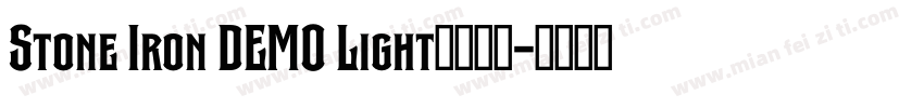 Stone Iron DEMO Light可商用吗字体转换